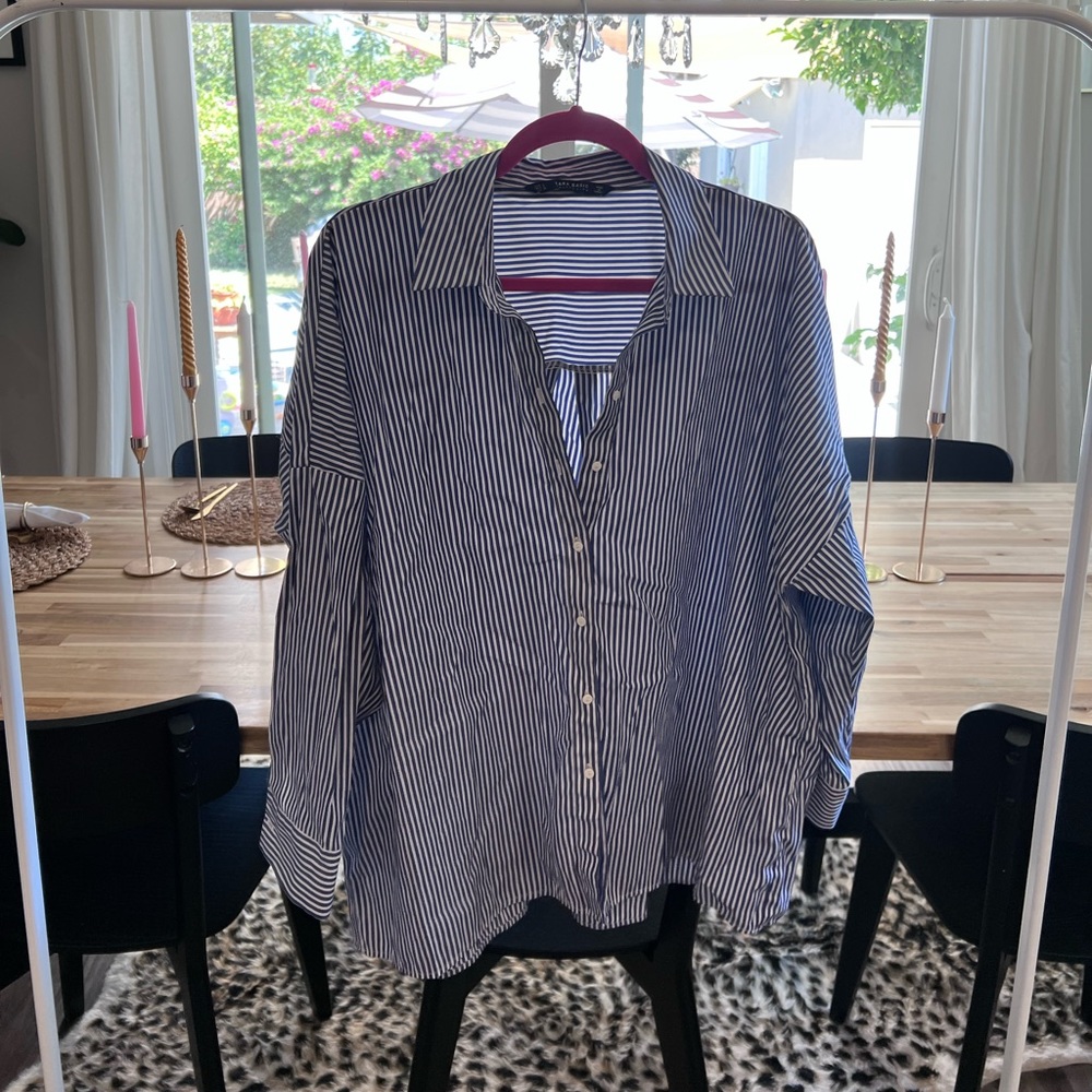 Zara button down blouse